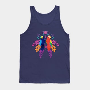 Colorful Twin Parrot Tank Top